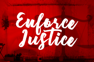 Enforce Justice Font: A Unique Textured Brush Style
