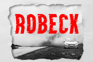 Robeck: A Speed-Inspired Uppercase Typeface for Dynamic Design